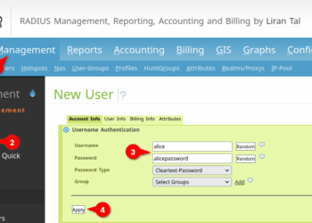 Freeradius interface install configure looks like centos